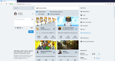 Pleroma user in mastodons prodile directory.png